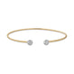 Stone and Strand 10K Yellow Gold Tiny Diamond Disco Dainty Cuff Front Image