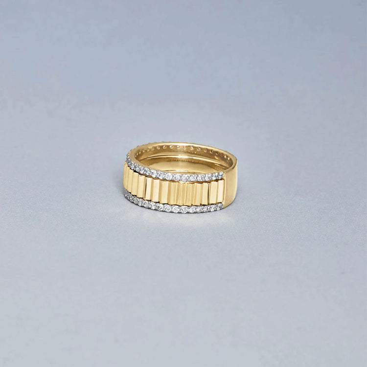 Stone and Strand 14K Yellow Gold Pave Whitney Diamond Ring Editorial Image