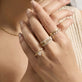 Image of 14K Yellow Gold Pave Whitney Diamond Ring with Stone and Strand Rings