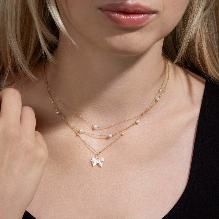 Pearly Bow Charm