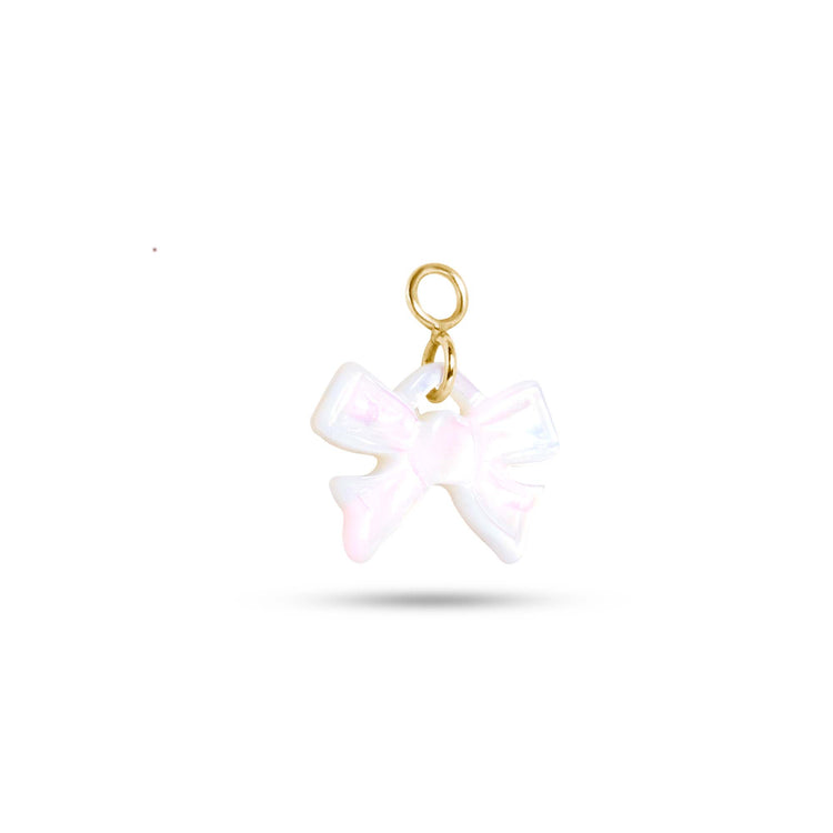 Pearly Bow Hoop Charm