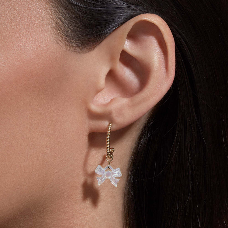 Pearly Bow Hoop Charm