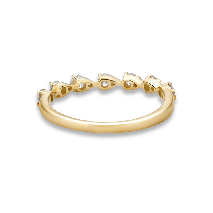 Stone and Strand 10K Yellow Gold Perfect Pear Diamond Band Rear Image