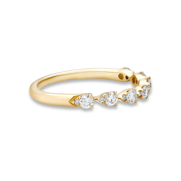 Stone and Strand 10K Yellow Gold Perfect Pear Diamond Band Side Image