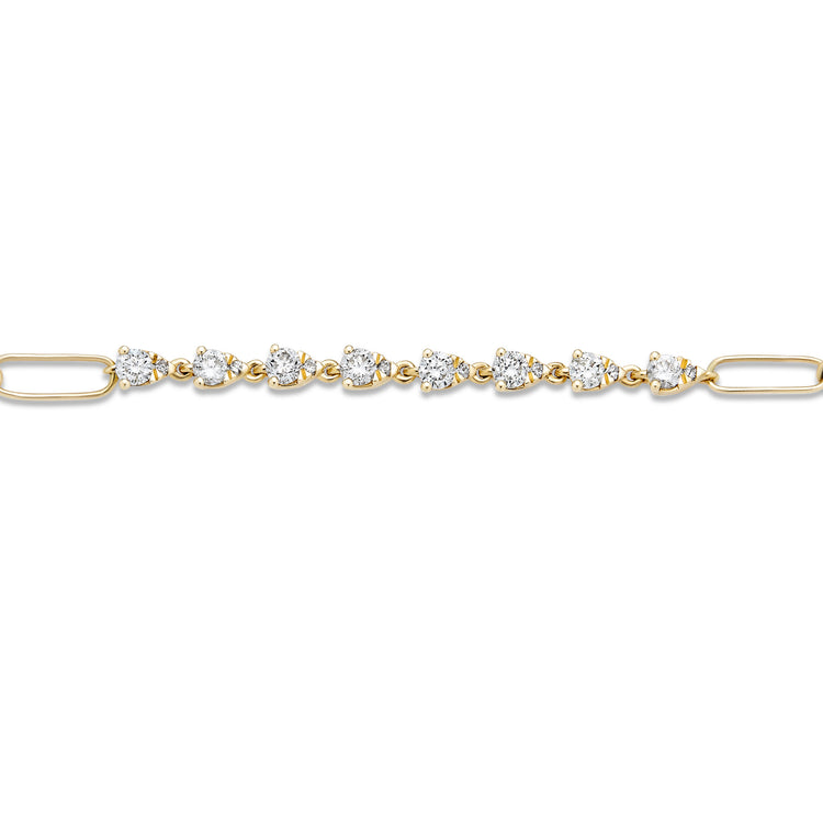 Stone and Strand 10K Yellow Gold Perfect Pear Diamond Bracelet Close Up Image