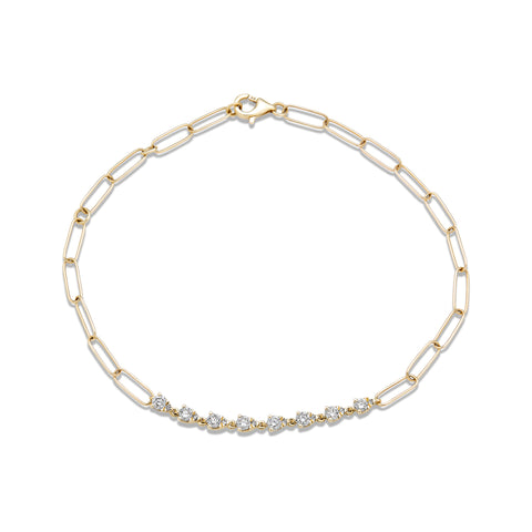 Diamond Gold Link Bracelet – STONE AND STRAND