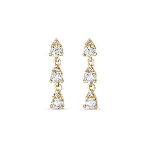 Perfect Pear Diamond Drop Earrings