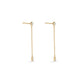 Stone and Strand 14K Yellow Gold Perfect Pear Diamond Line Earrings Side Image