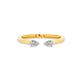 Stone and Strand 10K Yellow Gold Perfect Pear Pinch Ring Front Image