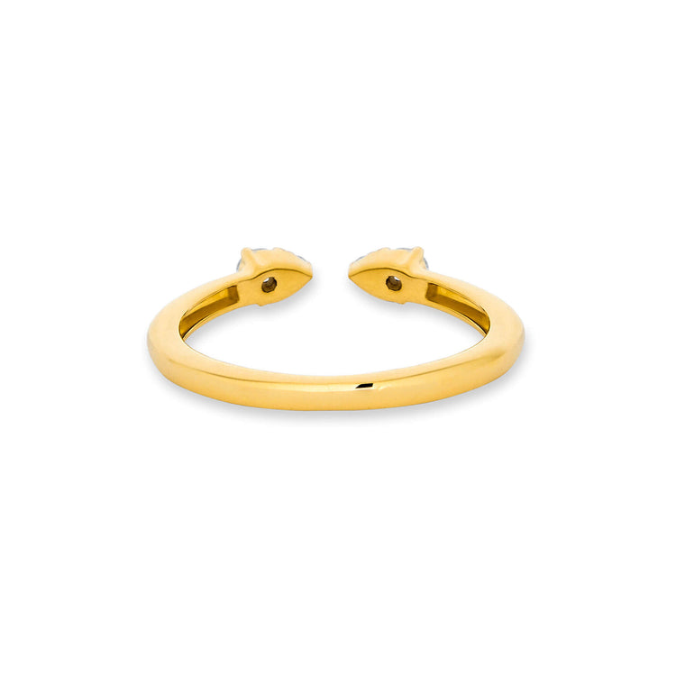 Stone and Strand 10K Yellow Gold Perfect Pear Pinch Ring Rear Image