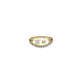 Stone and Strand 10K Yellow Gold Personalized Birthstone Signet Ring with Blue Topaz Engraved Front Image