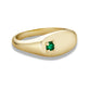 Stone and Strand 10K Yellow Gold Personalized Birthstone Signet Ring with Emerald Side Image