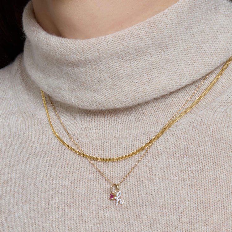 Image of 14K Yellow Gold Piece Of Me Necklace with Stone and Strand Necklaces