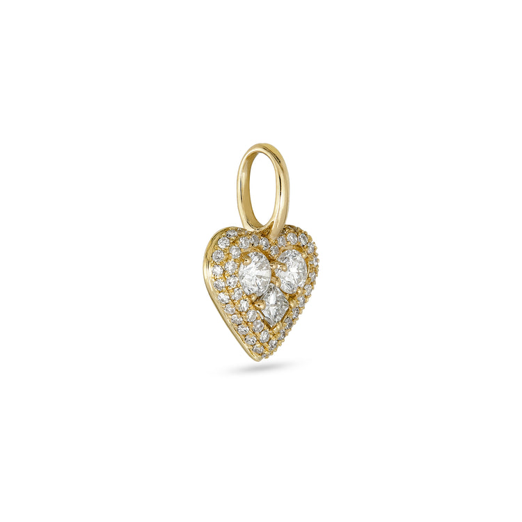 Stone and Strand 14K Yellow Gold Piece Of My Heart Sparkle Charm Side Image