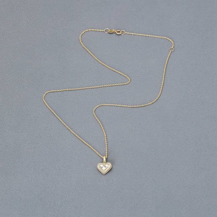 Stone and Strand 14K Yellow Gold Piece Of My Heart Sparkle Necklace Editorial Image