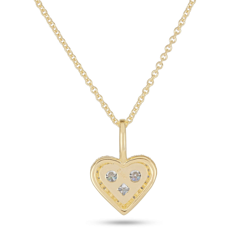 Stone and Strand 14K Yellow Gold Piece Of My Heart Sparkle Necklace Rear Image