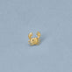 Stone and Strand 14K Yellow Gold Pinch Me Flat Back Piercing Earring Editorial Image