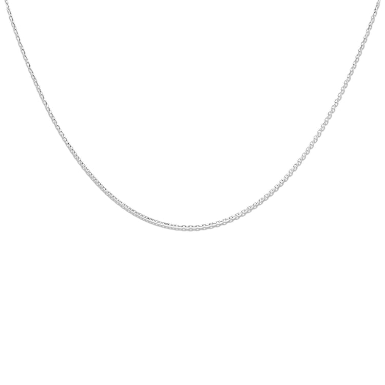 Stone and Strand Platinum Diamond Cut Box Chain Front Image