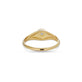Pleated Diamond Signet Ring