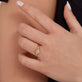 Pleated Diamond Signet Ring