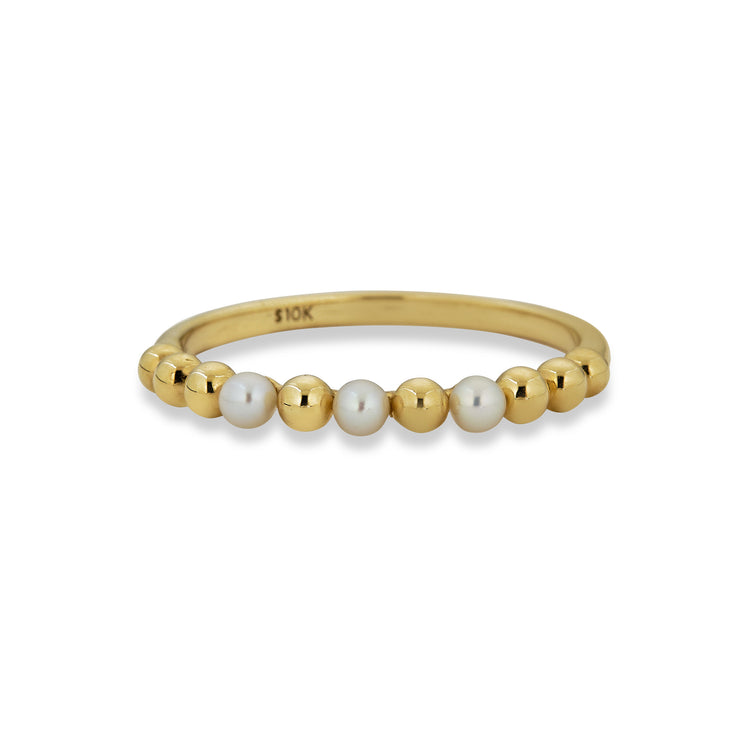 Polished in Pearls Ring