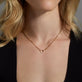 Image of 10K Yellow Gold Medium Pop and Lock Pav√© Halo on Models Neck