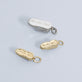 Still life image of Post Run High Pave Charm with Stone and Strand solid gold jewelry