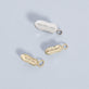 Still life image of Post Run High Pave Charm with Stone and Strand solid gold jewelry