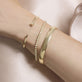 Image of 14K Yellow Gold Prince Cuff with Stone and Strand Bracelets