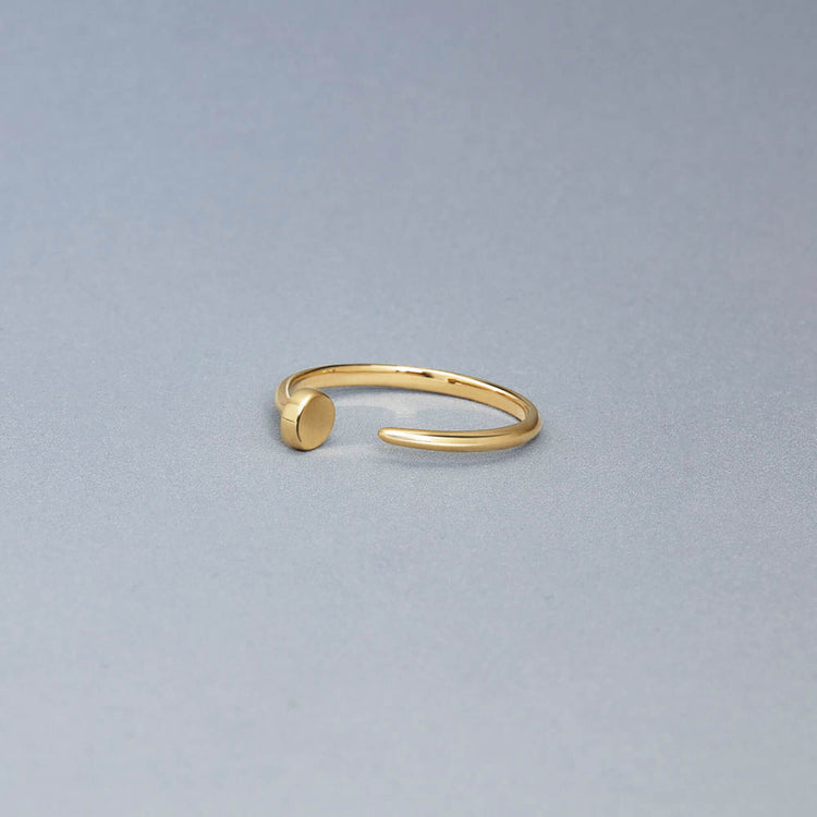Stone and Strand 14K Yellow Gold Prince Ring Editorial Image