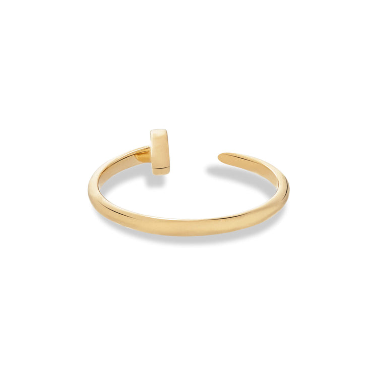 Stone and Strand 14K Yellow Gold Prince Ring Rear Image