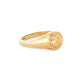 Stone and Strand 14K Yellow Gold Puff Puff Button Initial Ring Side Image