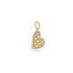 Stone and Strand 14K Yellow Gold Puff Puff Pave Heart Charm Side Image