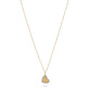 Stone and Strand 14K Yellow Gold Puff Puff Pave Heart Necklace Image