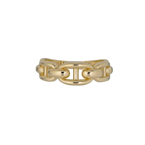 Stone and Strand 14K Yellow Gold Puffed Maritime Ring Front Image