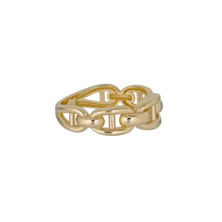 Stone and Strand 14K Yellow Gold Puffed Maritime Ring Side Image