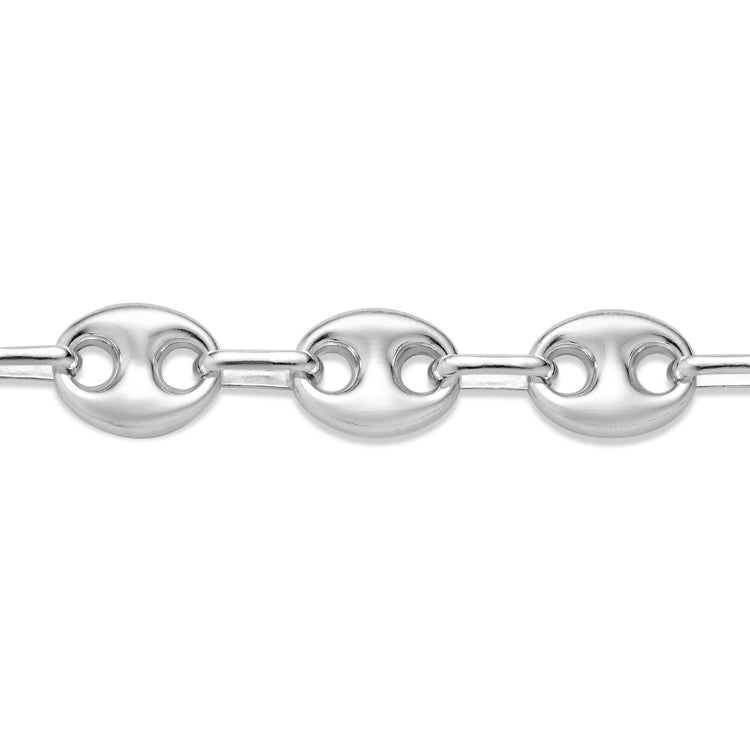 Stone and Strand Sterling Silver Puffed Maritime Silver Bracelet Close Up Image