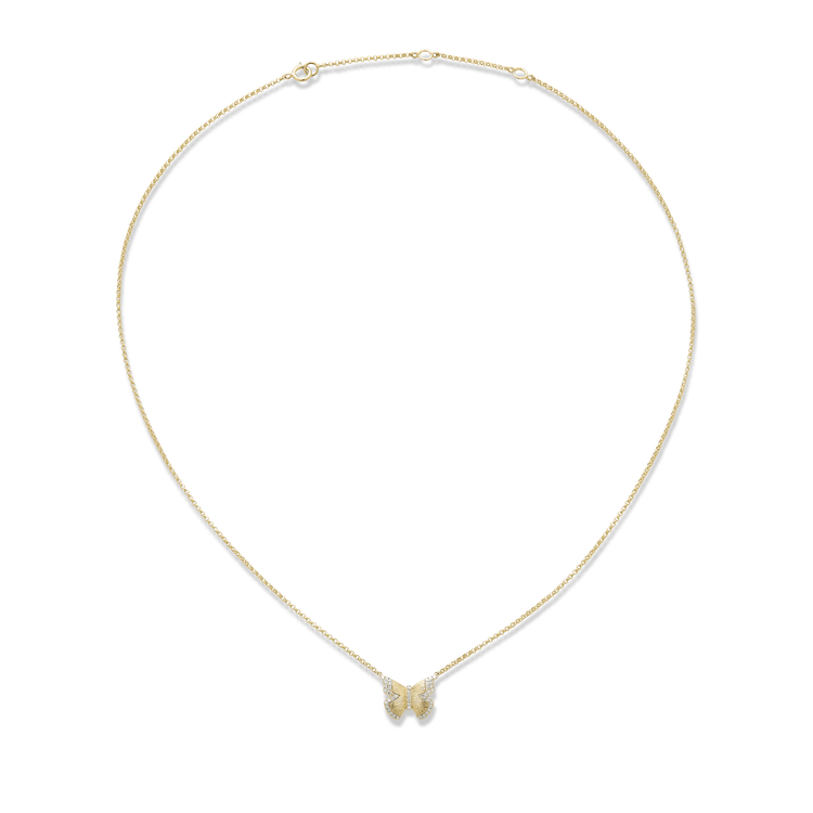 Pave Diamond Butterfly Necklace