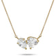 Stone and Strand 10K Yellow Gold Pear and Heart Toi et Moi White Topaz Necklace Close Up Image