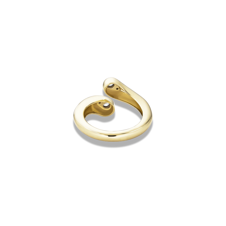 Stone and Strand 10K Yellow Gold Perfect Pear Diamond Hug Ring Rear Image