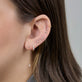 Image of Perfect Pear Diamond Drop Earrings On Model with Other Stone And Strand Jewelry 