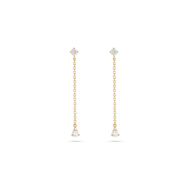 Image of Perfect Pear Diamond Drop Earrings