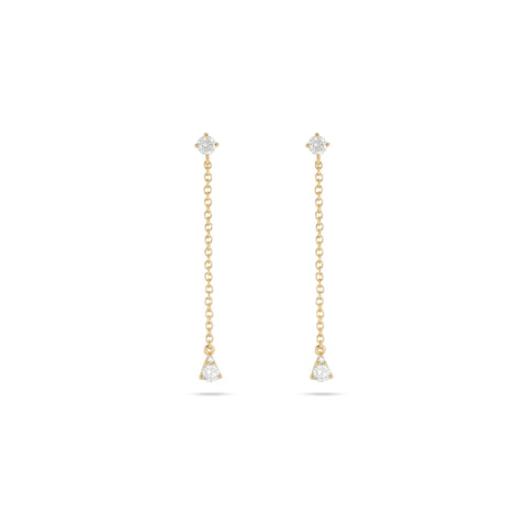 Image of Perfect Pear Diamond Drop Earrings