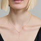 Image of Perfect Pear Diamond Lariat Necklace On Model