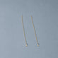 Image of Perfect Pear Diamond Threader Earrings Editorial