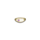 Stone and Strand 10K Yellow Gold Personalized Birthstone Signet Ring with Amethyst Front Image