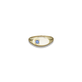 Stone and Strand 10K Yellow Gold Personalized Birthstone Signet Ring with Blue Sapphire Front Image