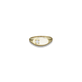 Stone and Strand 10K Yellow Gold Personalized Birthstone Signet Ring with Moonstone Front Image