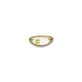 Stone and Strand 10K Yellow Gold Personalized Birthstone Signet Ring with Peridot Front Image