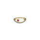 Stone and Strand 10K Yellow Gold Personalized Birthstone Signet Ring with Ruby Front Image